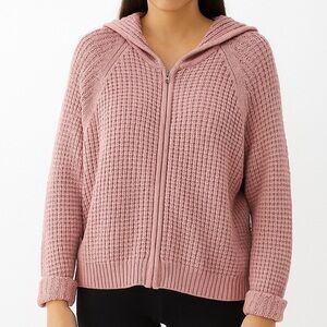 Old Navy Pink Knit Zip-Up Cardigan | Size XXL
